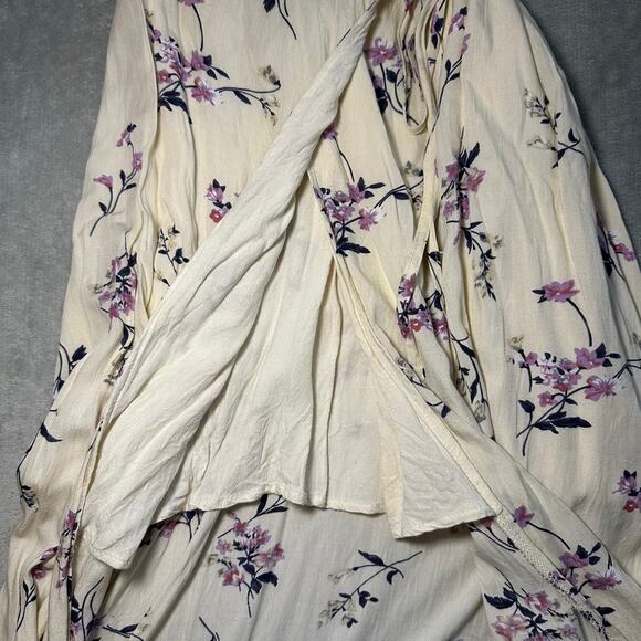 Showpo Midi Wrap Dress Women Size 6 Floral V-Neck Cottagecore Boho Summer Flowy - Picture 6 of 15